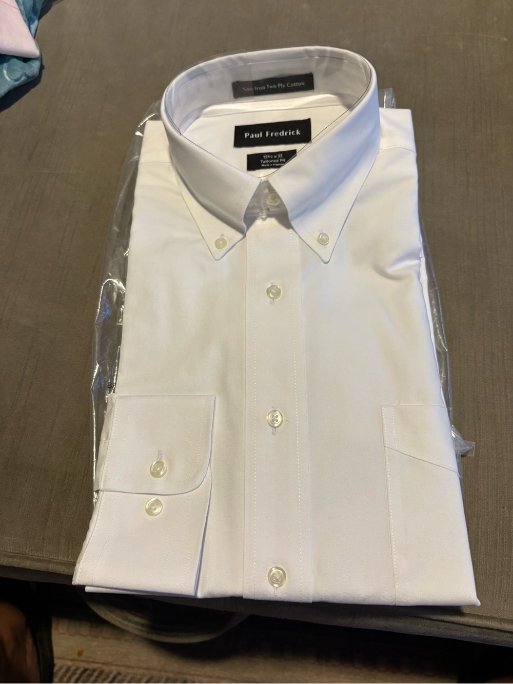 Paul Fredrick White Button-Down Dress Shirt